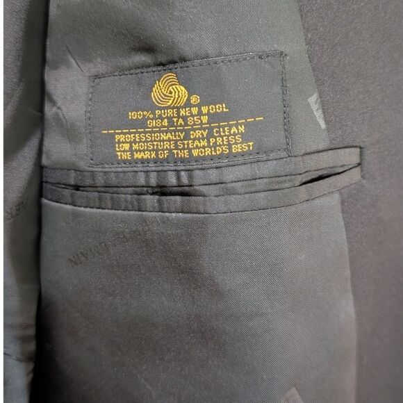 Vintage Pierre Balmain Tuxedo Jacket - Black 100% Wool - S/B Notch - Size 42 REG - Picture 7 of 9